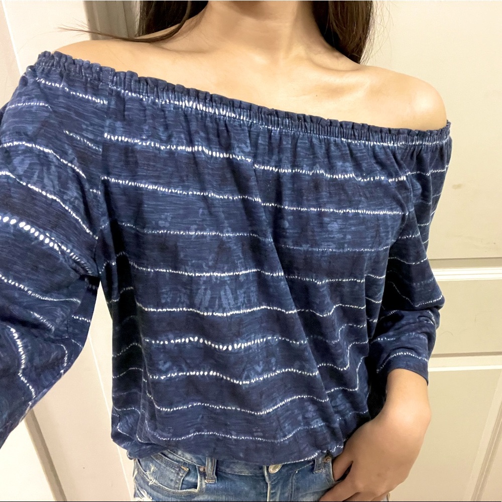 Abercrombie kids off shoulder tie dye top XL